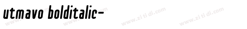 utmavo bolditalic字体转换